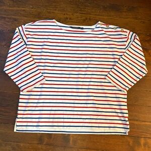Vineyard Vines White Red and Blue Striped Top